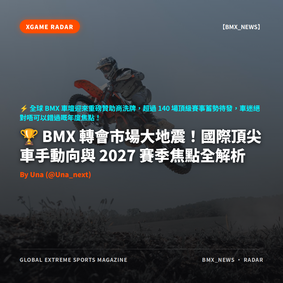 BMX 轉會市場大地震！國際頂尖車手動向與 2027 賽季焦點全解析