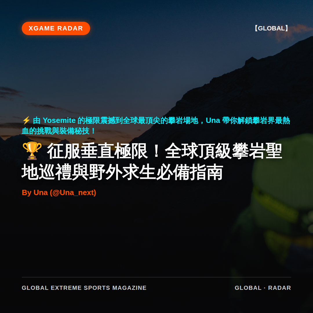 征服垂直極限！全球頂級攀岩聖地巡禮與野外求生必備指南