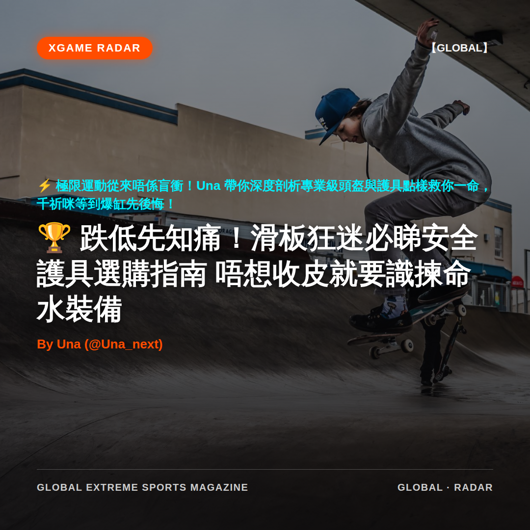 跌低先知痛！滑板狂迷必睇安全護具選購指南 唔想收皮就要識揀命水裝備